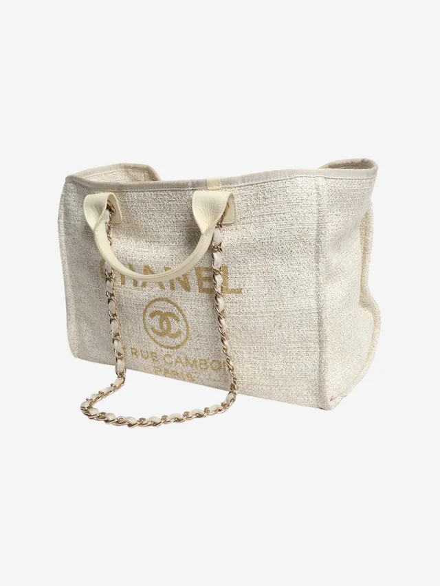 Chanel Cream deauville tote bag in White Leather from Sign of the Times, photo 2 of 2