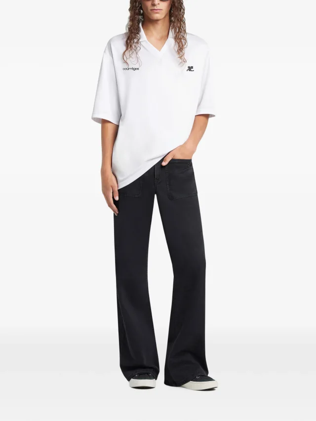 Courrèges logo polo shirt, photo 2 of 2 from FARFETCH