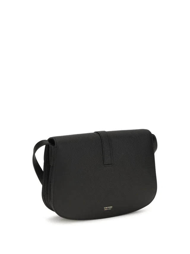 Tom Ford Grained Calf Leather Crossbody Bag — Black in Black Calfskin from HEWI