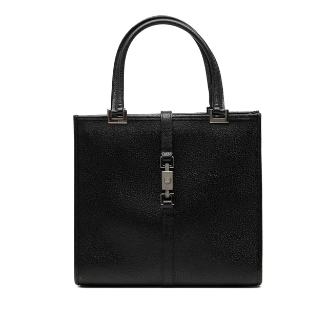 Black Gucci Calfskin Jackie Handbag in Black Calfskin from Designer Revival