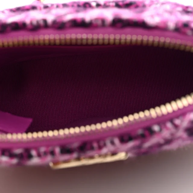 Chanel Quilted Mini Clutch in Purple Tweed from FASHIONPHILE, photo 5 of 11