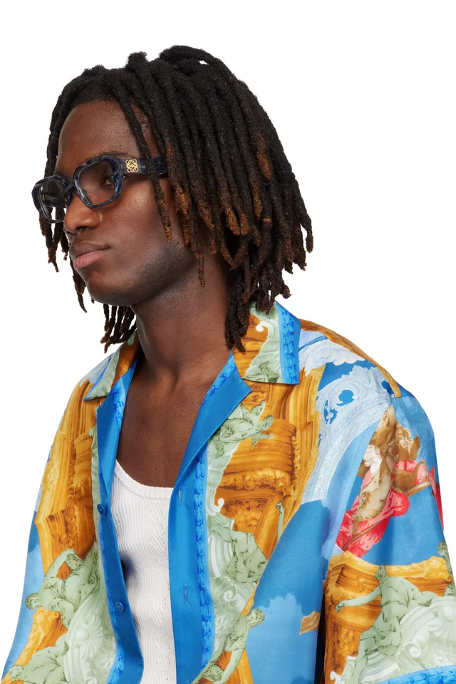 LOEWE Gray Anagram Glasses, photo 4 of 4 from SSENSE