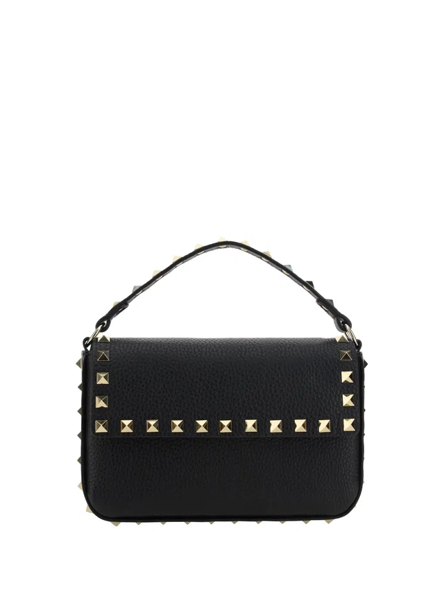 Valentino Garavani Rockstud Mini Pouch Shoulder Bag — Black Calf Leather Bos Taurus in Black Calfskin from HEWI
