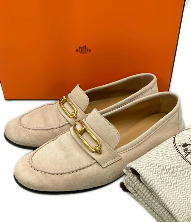 Hermès Loafers Beige in Beige from The Reluxe