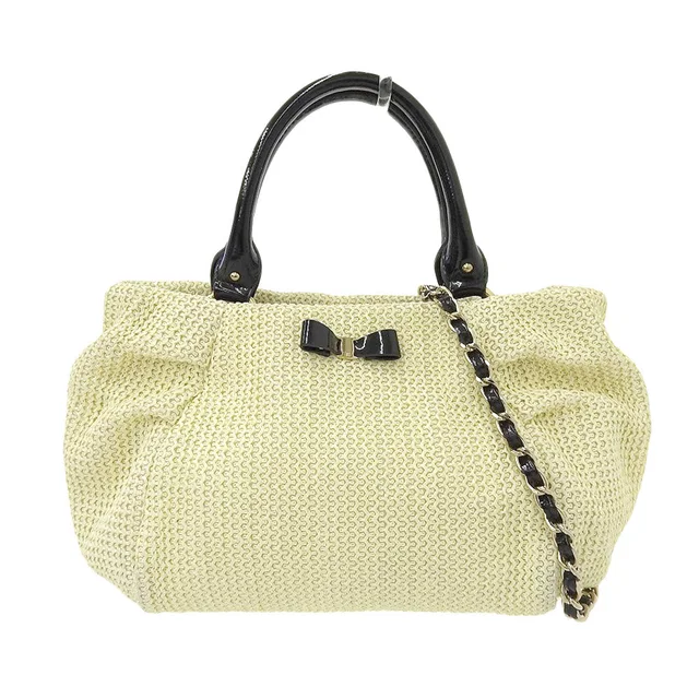 Anteprima Wire Bag 2WAY Handbag Beige Black in Black from LuxUness