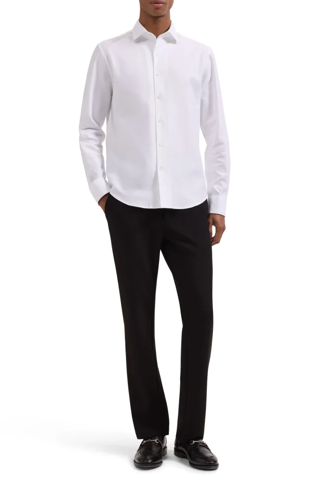Bugatchi Alvin Shaped Fit Mini Check Button-Up Shirt, photo 4 of 4 from Nordstrom Rack