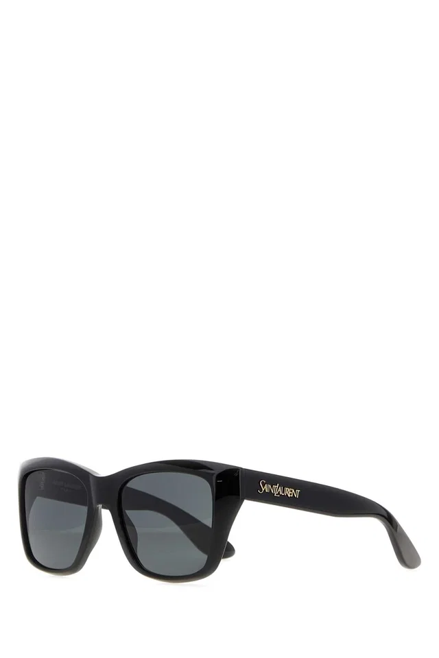Saint Laurent Sunglasses — Black Exterior: Acetate in Black from HEWI