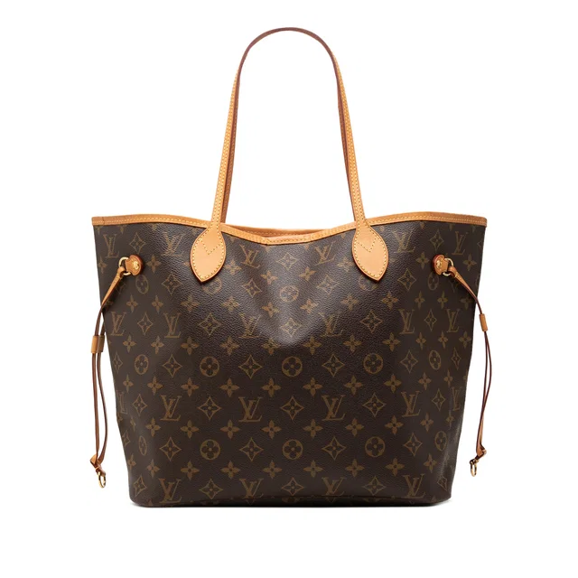 Brown Louis Vuitton Monogram Neverfull MM Tote Bag in Brown Coated canvas from Designer Revival