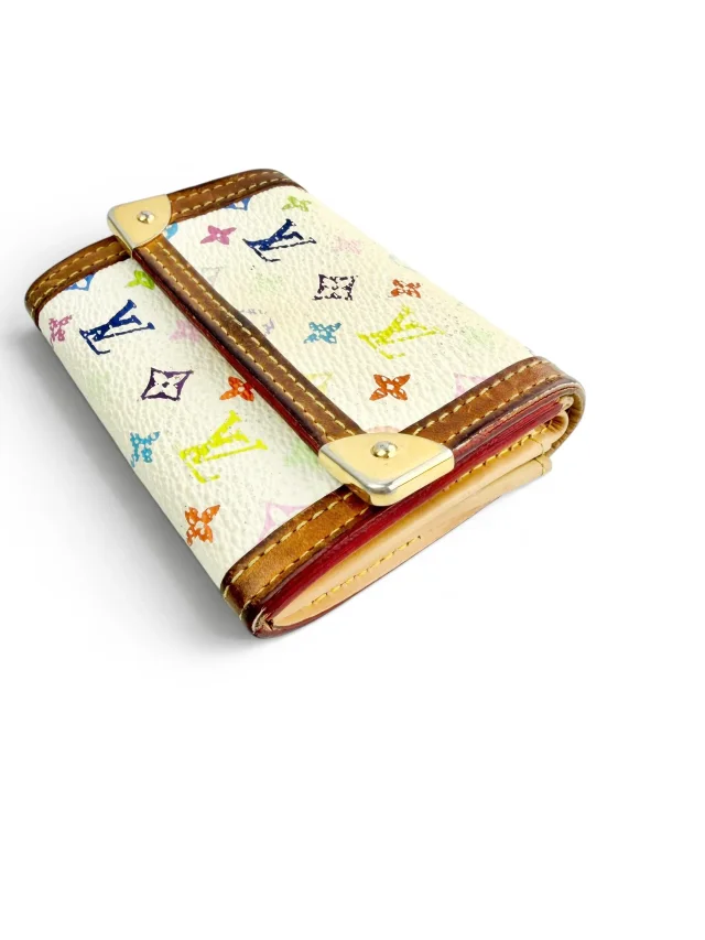Louis Vuitton White Monogram Multicolor Snap Case in White Coated canvas from Season 2 Consign, photo 5 of 6