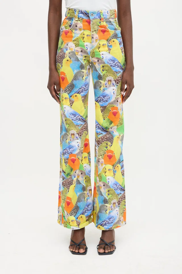 Loewe High Waist Printed Jeans in Multicolor from VSP Consignment