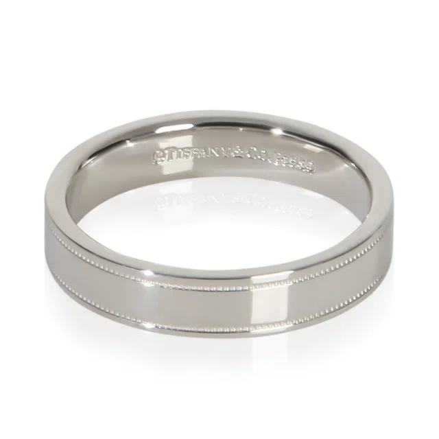 Tiffany & Co. Platinum 4mm Milgrain Band 950 from HEWI