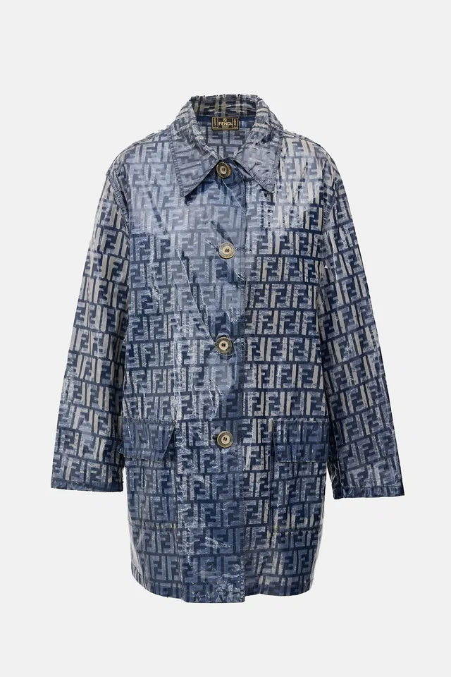 Fendi Jeans Vintage Vinyl FF Coat from VSP Consignment
