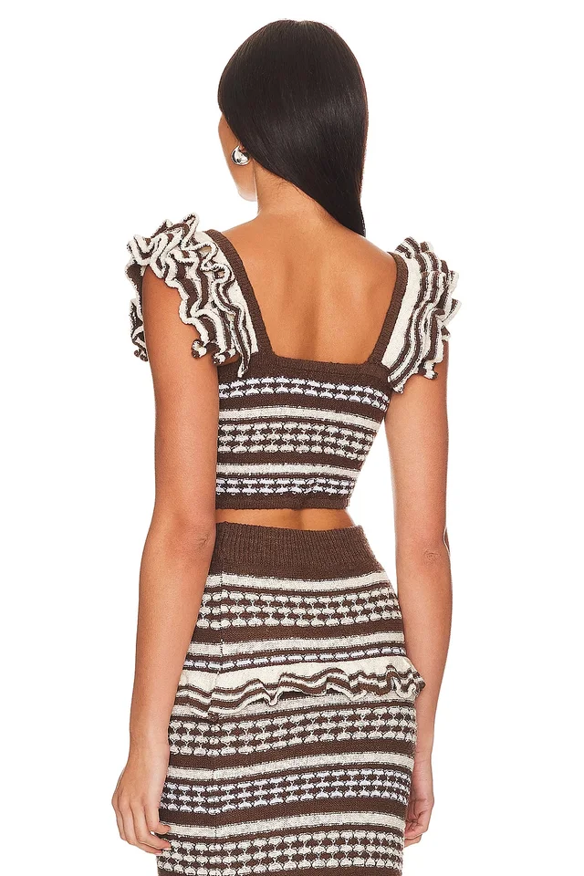 Tularosa Kaely Top in Brown & Ivory, photo 3 of 4 from REVOLVE (Canada)
