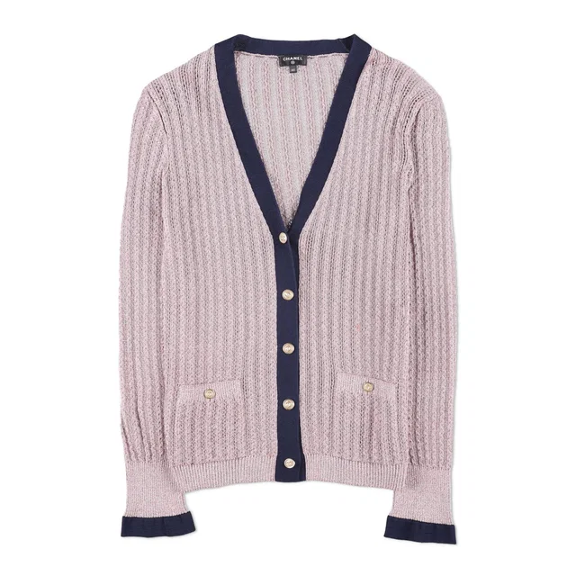 Chanel Silk Knit V-Neck Cardigan in Silk from HEWI