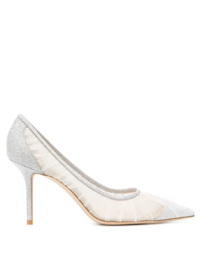 Jimmy Choo Love 85mm Glitter Pumps in silver|gray from Poshmark
