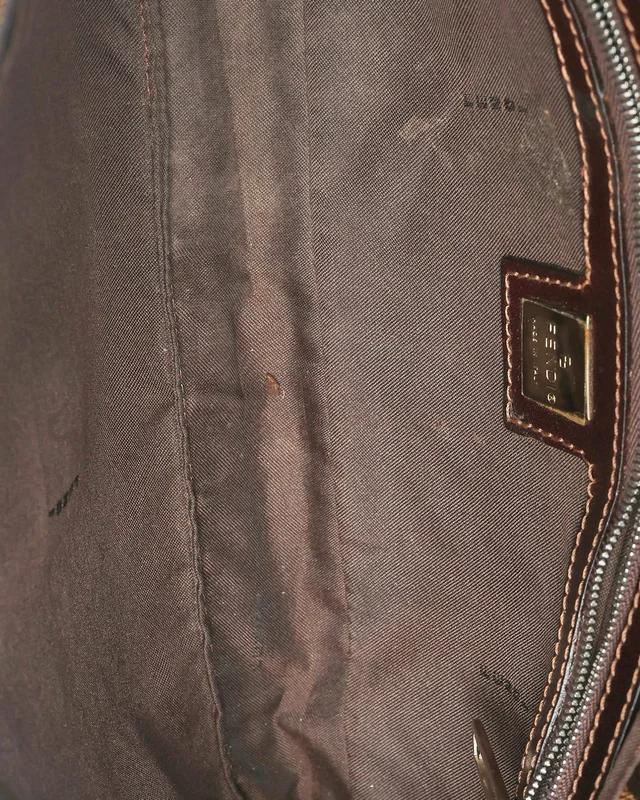 Fendi Zucca Metal Trim Baguette Bag in Canvas from A Retro Tale, photo 7 of 8