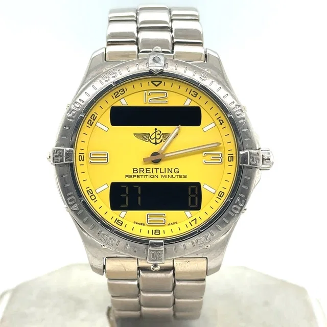 Breitling Aerospace Perpetual Alarm Chronograph Quartz Analog-Digital Chronometer Mens Watch J56062/I003 in yellow|gold|white from Jomashop.com