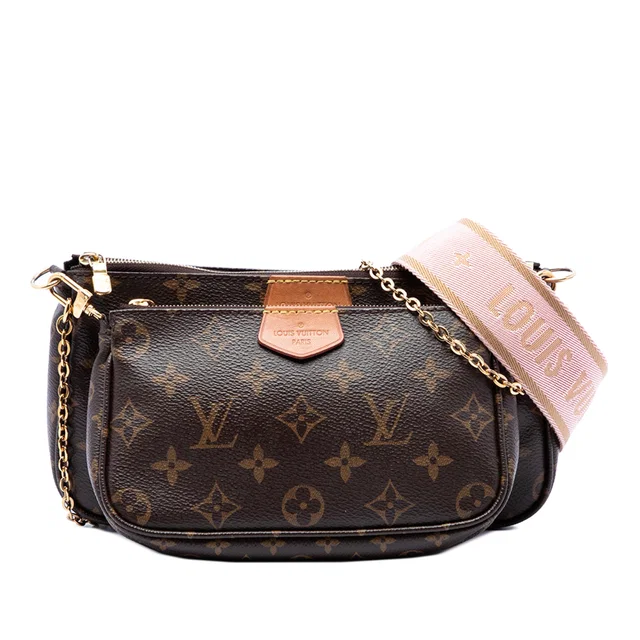 Brown Louis Vuitton Monogram Multi Pochette Accessoires Satchel in Brown Coated canvas from Designer Revival