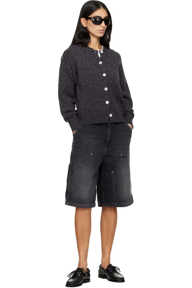 Carhartt Work In Progress Black Nixon Double Knee Denim Shorts, photo 4 of 4 from SSENSE