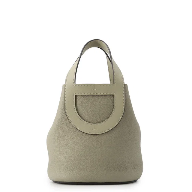 Hermès in-the-loop tote Sage Taurillon Clemence Swift Leather Size 18 in Clemence leather from GALLERY RARE
