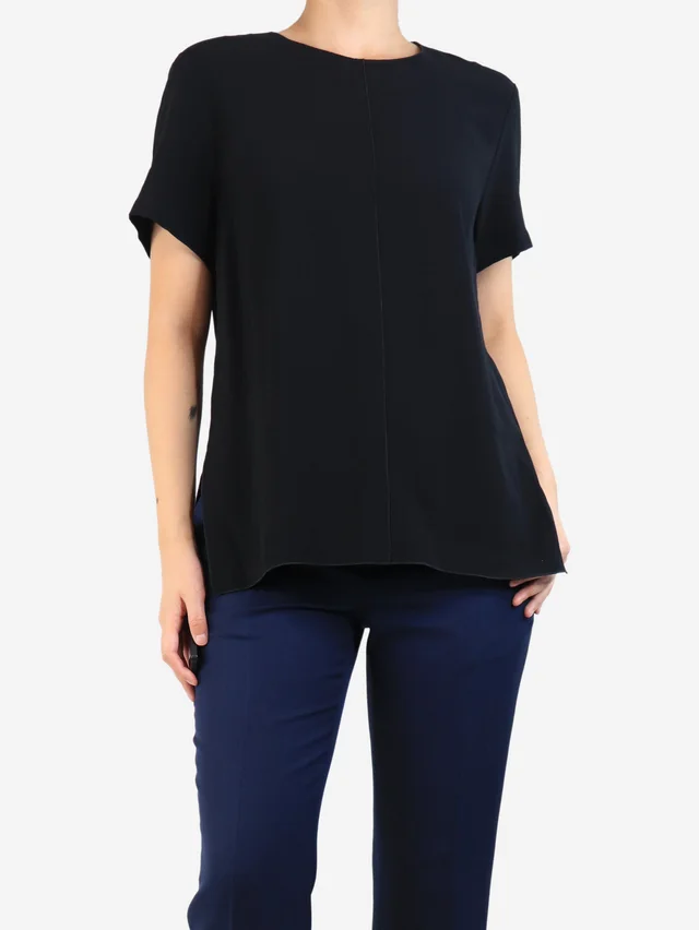 Proenza Schouler Black back knot crepe top - size UK 10 in Black from Sign of the Times, photo 3 of 3