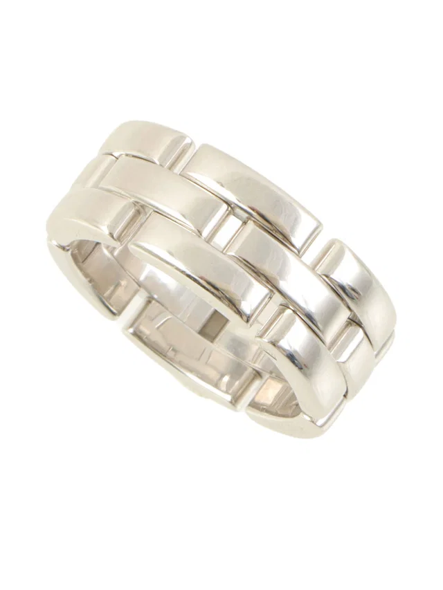 Cartier 18K Maillon Panthère Ring #52 Silver in Silver from VINTAGE QOO TOKYO