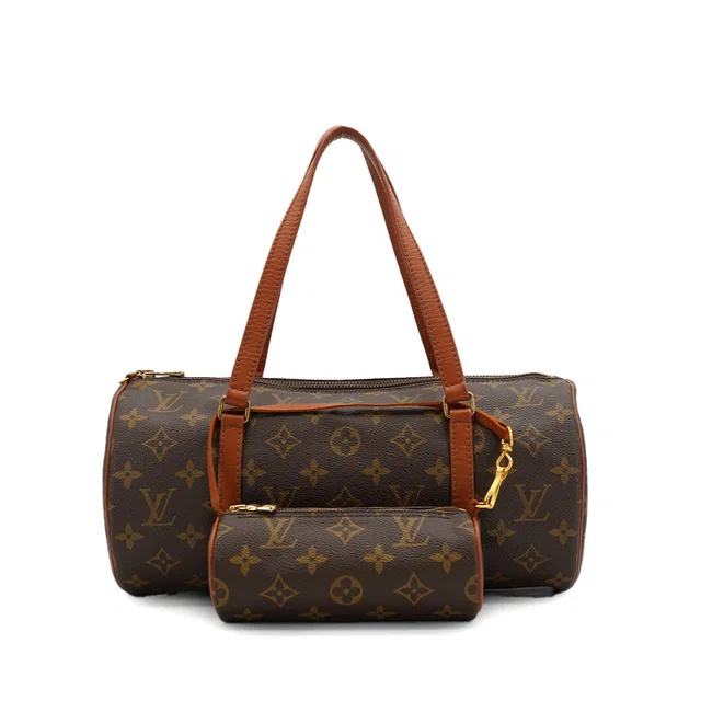 Louis Vuitton Monogram Papillon 30 Hand Bag Brown M51365 in Brown Coated canvas from Luxury Promise