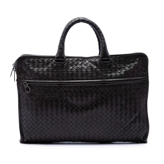 Brown Bottega Veneta Nappa Intrecciato Business Bag in Brown Nappa leather from Designer Revival