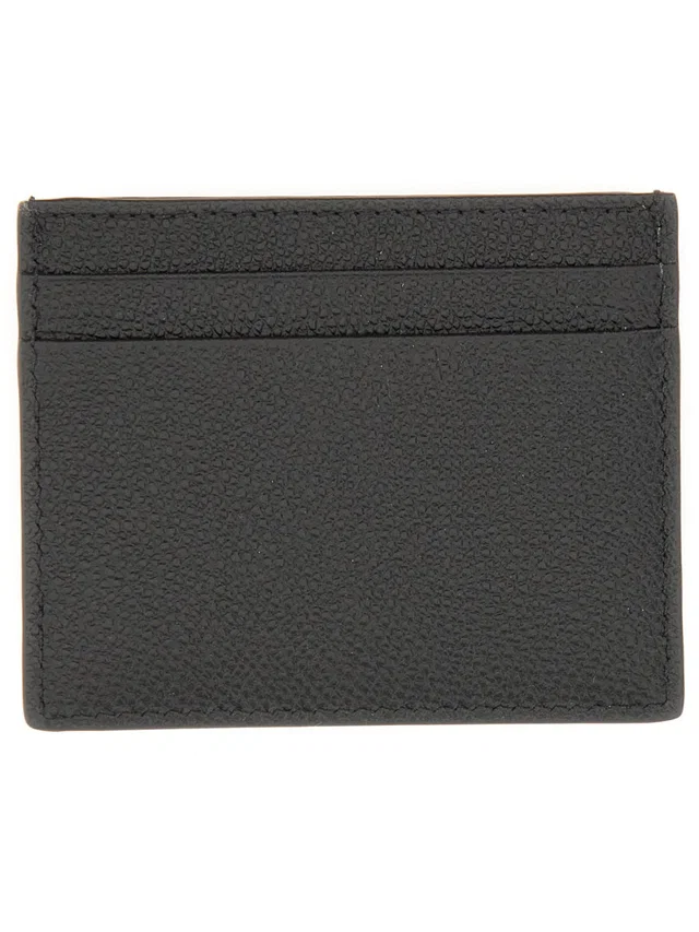 Valentino Garavani Vlogo Signature Leather Card Holder — Black Wallets & Purses in Black Leather from HEWI