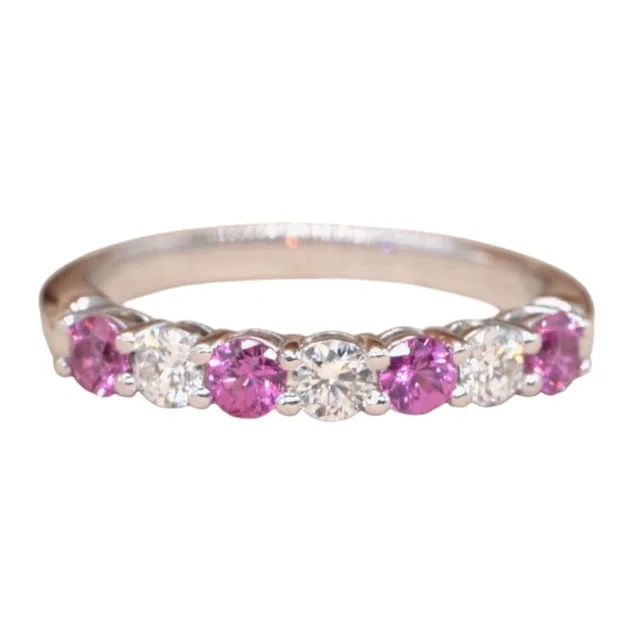 Tiffany & Co. Diamond & Pink Sapphire Band #52 in Pink from Luxury Promise