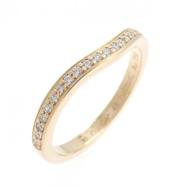 Cartier Ballerina 18K Pink Gold Diamond Ring Size 48 in Pink from LuxUness