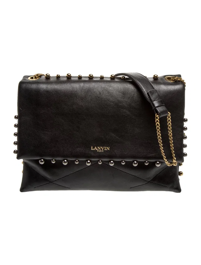 Lanvin Leather Shoulder Bag in black Leather from The RealReal