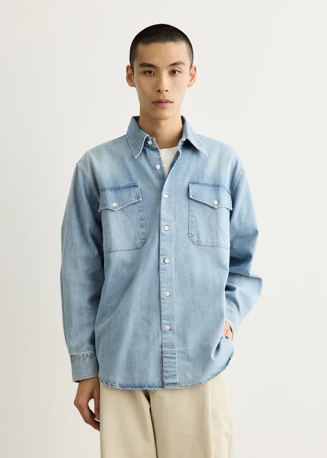 Carter Young Washed Denim Utility Hugo Shirt from Incu, photo 1 of 1