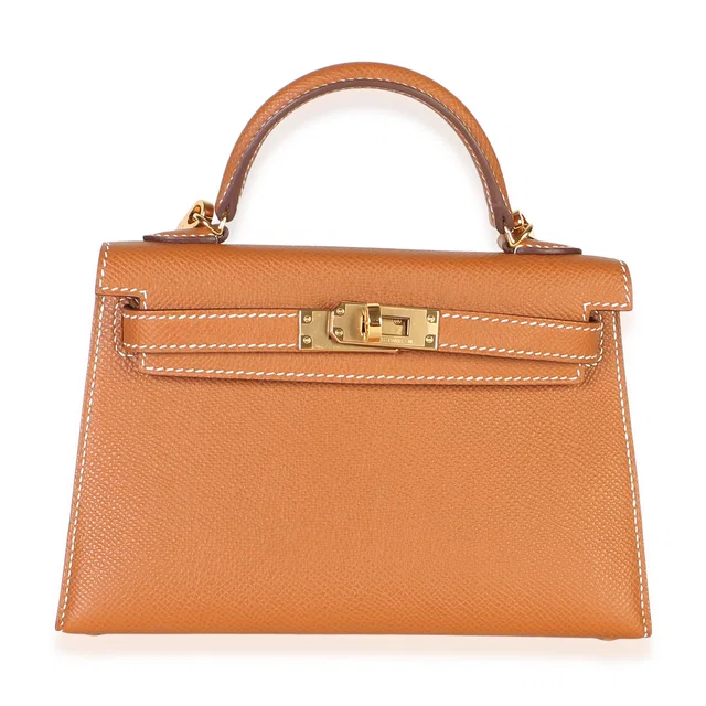 Hermès Gold Epsom Sellier Mini Kelly II 20 GHW in Gold Epsom leather from myGemma