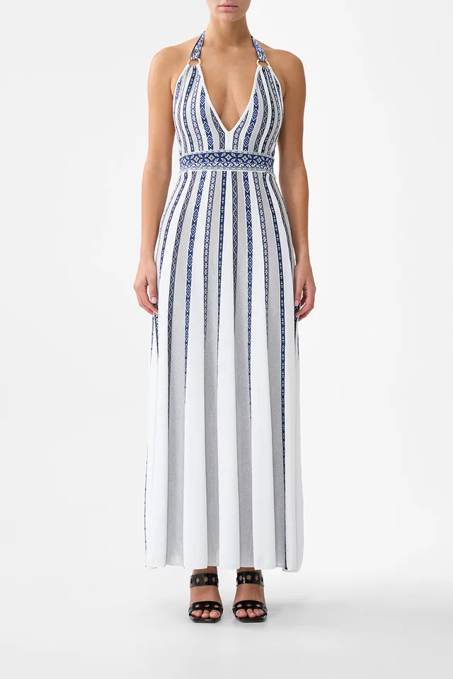 Camilla eBoutique HALTER NECK KNIT DRESS WITH SILK TIE A TILED WONDERLAND from CAMILLA, photo 1 of 1