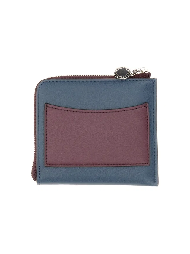 Stella McCartney Polyurethane Zipped Wallet — Blue in Blue Leather from HEWI