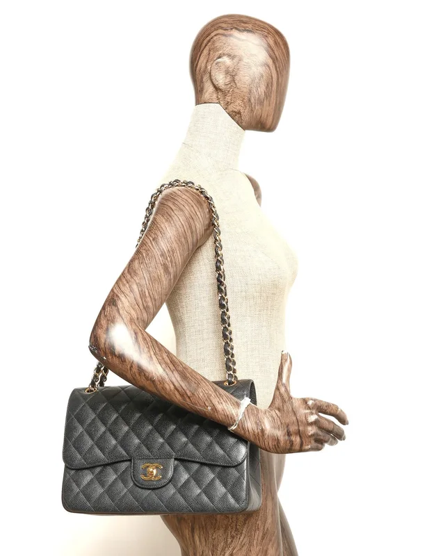 Chanel Classic Caviar Jumbo Double Flap Bag in Caviar leather from A Retro Tale, photo 10 of 10