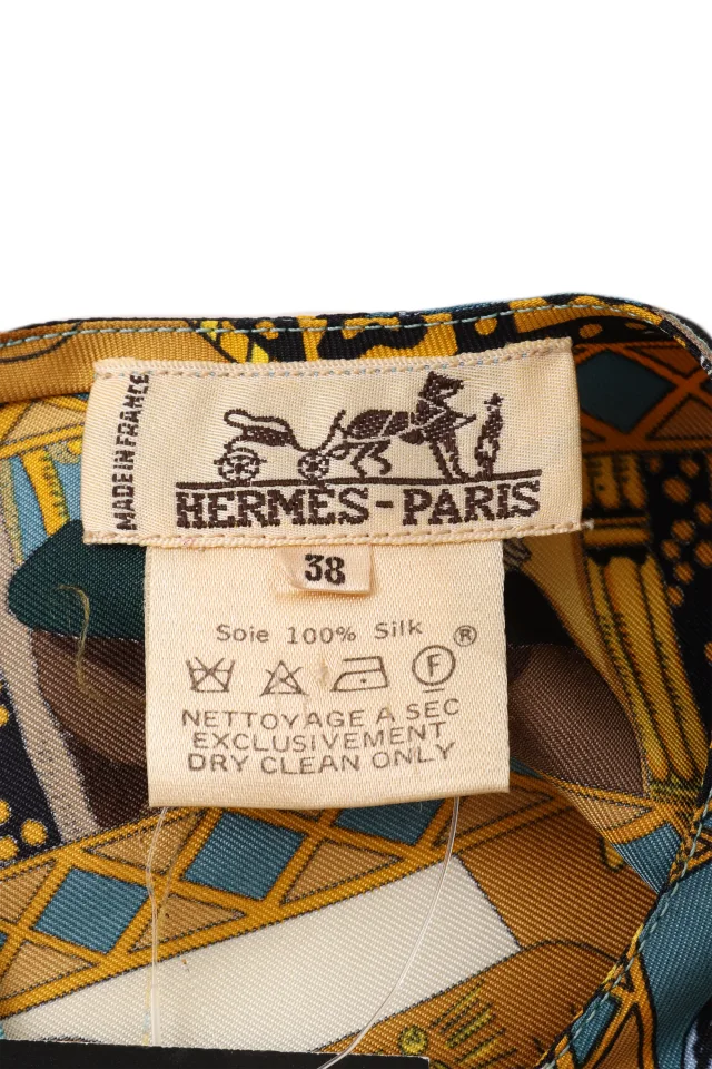 Hermès 1991 F/W Tarot Blouse in Silk from Recess LA, photo 5 of 6