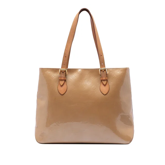 Brown Louis Vuitton Monogram Vernis Brentwood Tote Bag in Brown Leather from Designer Revival