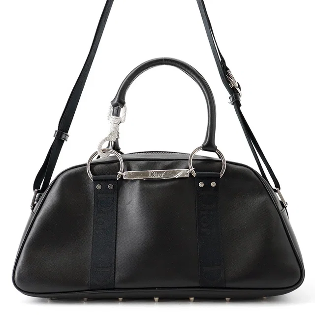 Dior Hardcore 2WAY Bag Black Leather Canvas in Black Canvas from GALLERY RARE
