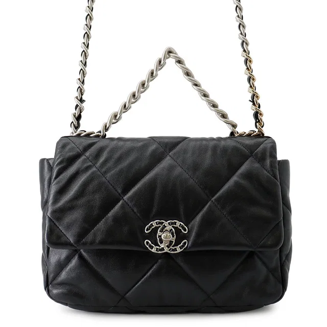 CHANEL 19 Dixneuf Matelasse Shoulder BlackAS1160 Lambskin Size Large in Lambskin from GALLERY RARE