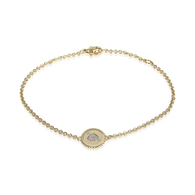David Yurman Yellow Gold Diamond Cable Collectibles Heart & Arrow Bracelet 18k in Yellow from HEWI