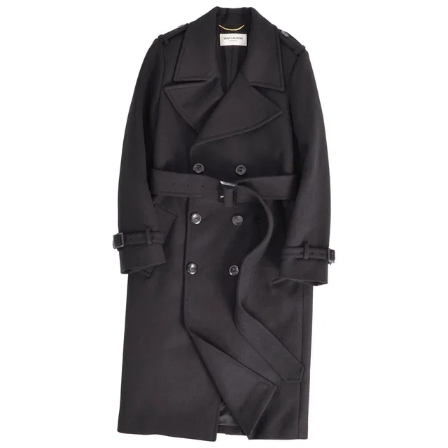 Saint Laurent Ron Coat in Wool from The Reluxe