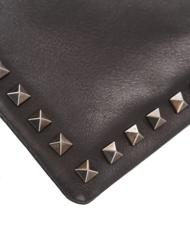 Valentino Garavani Rockstud Leather Pouch Clutch in Leather from Luxury Promise, photo 7 of 11