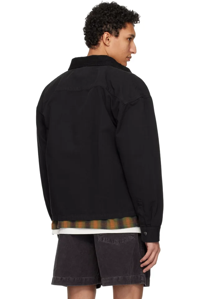 Carhartt Work In Progress Black Prescott Overshirt, photo 3 of 4 from SSENSE