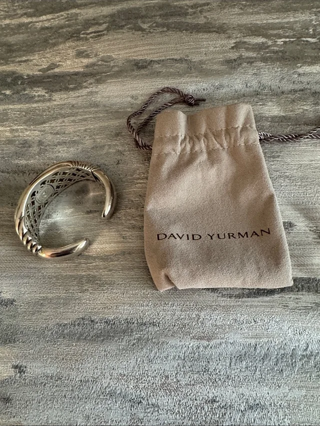 David Yurman Sterling Silver Openwork Cable Cuff Bracelet in silver|gray from Poshmark