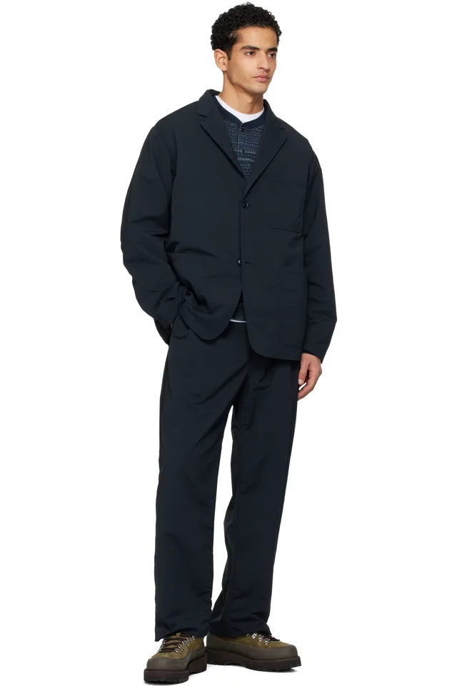 nanamica Navy OOAL ALPHADRY Club Trousers, photo 4 of 4 from SSENSE