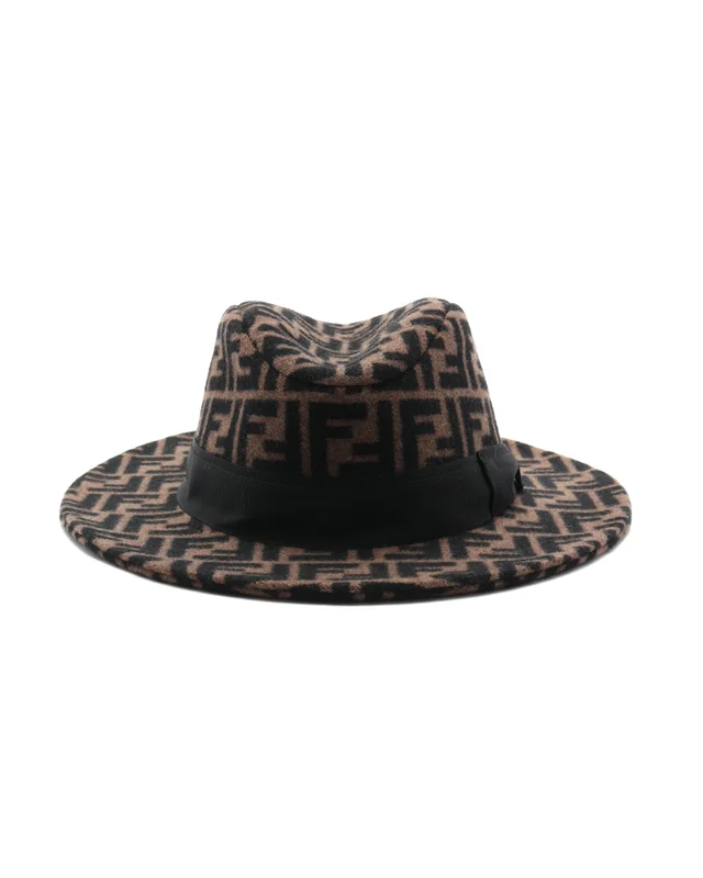 Fendi Zucca Wool Hat, Size 59 from A Retro Tale