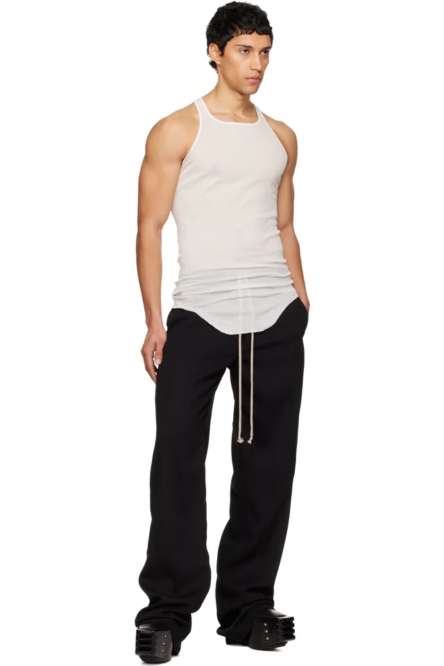 Rick Owens White Temple Basic Rib Tank Top, photo 4 of 4 from SSENSE