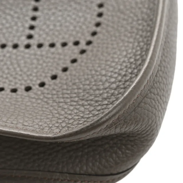 Hermès Taurillon Clemence Evelyne TPM Etain in Taupe Clemence leather from FASHIONPHILE, photo 13 of 13